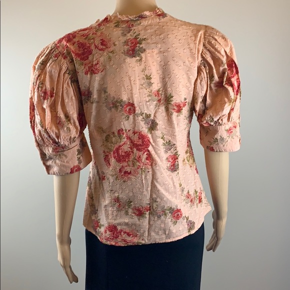 LoveShack Fancy Jules floral blouse NWT XS - Picture 9 of 10